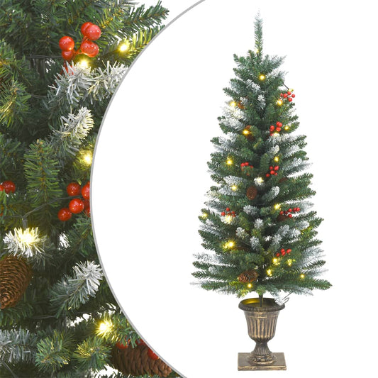 Umělé Vánoční Stromky 2 Ks 100 Led Diod Zelené A Bílé 120 Cm