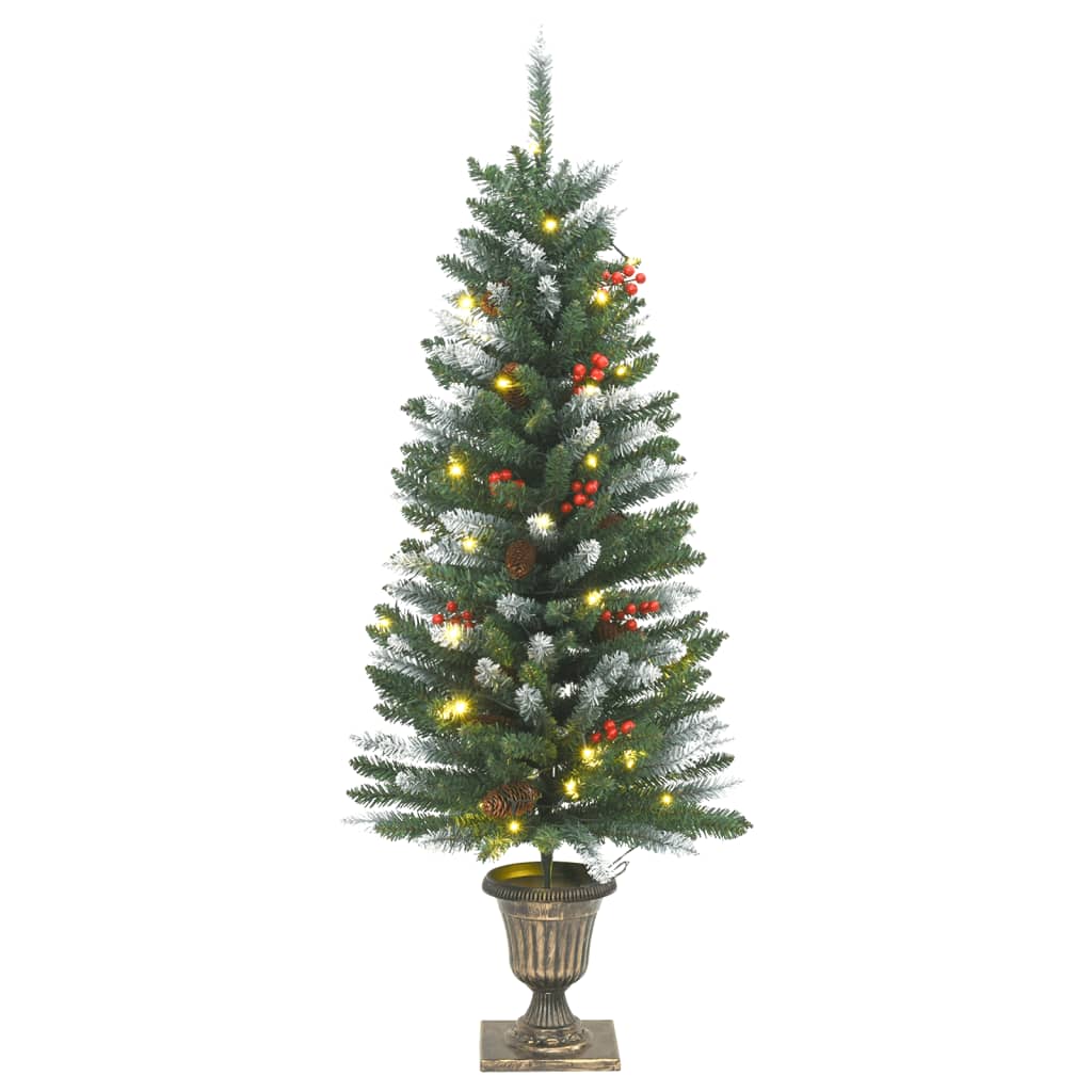 Umělé Vánoční Stromky 2 Ks 100 Led Diod Zelené A Bílé 120 Cm