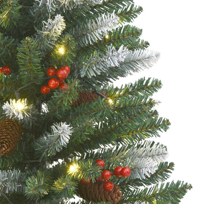 Umělé Vánoční Stromky 2 Ks 100 Led Diod Zelené A Bílé 120 Cm
