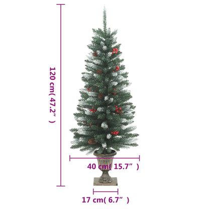 Umělé Vánoční Stromky 2 Ks 100 Led Diod Zelené A Bílé 120 Cm