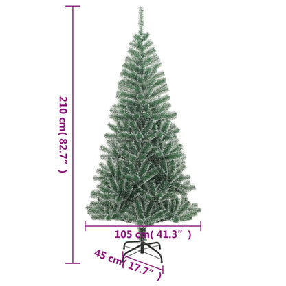 Umělý Vánoční Stromek Zasněžený Zelený 210 Cm