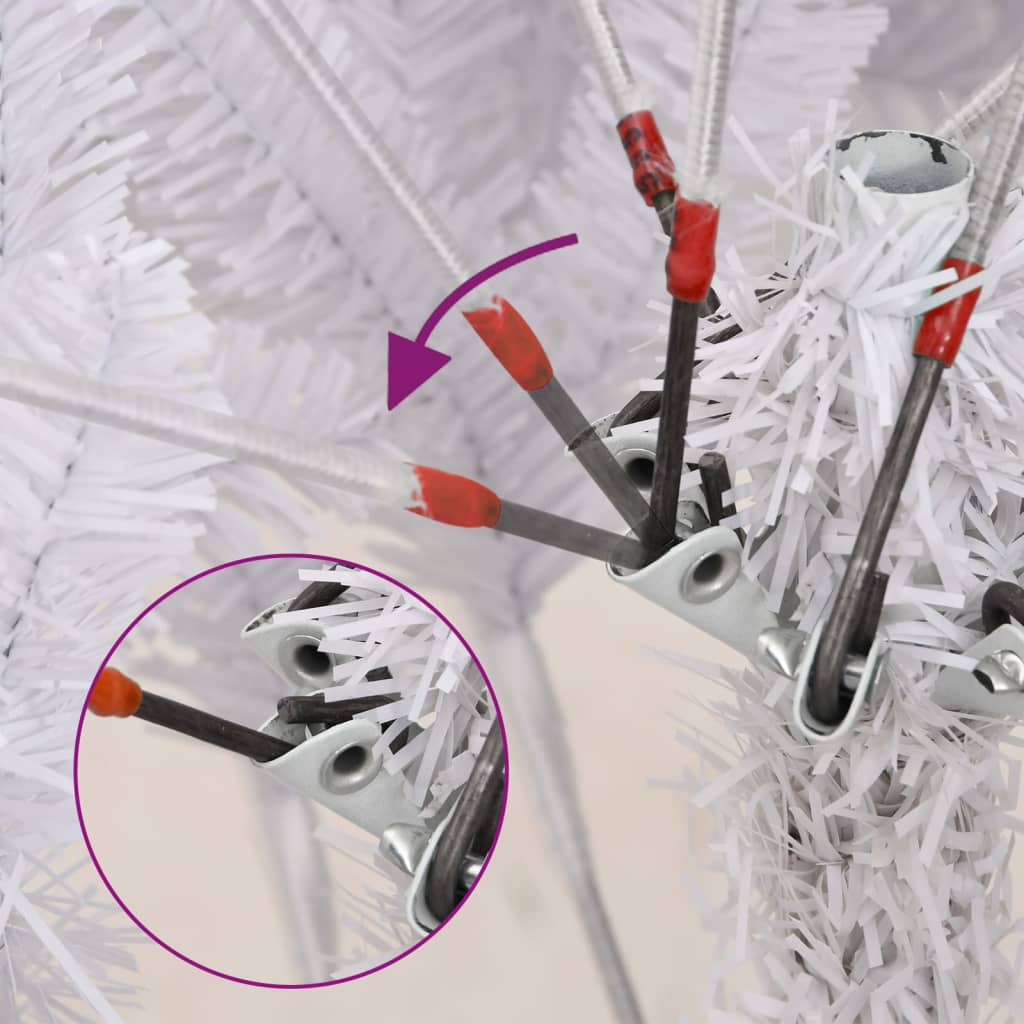 Umělý Sklápěcí Vánoční Stromek Se Stojanem Bílý Bílá