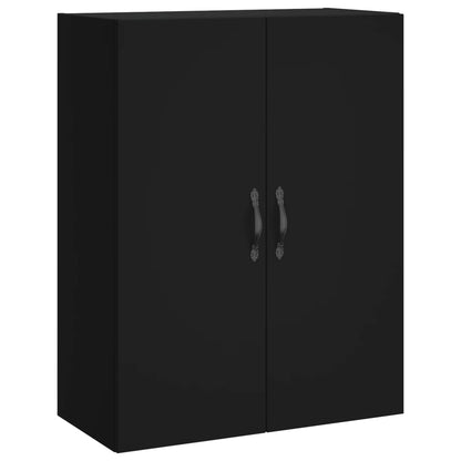 Skříň Highboard Černá 69,5 X 34 X 180 Cm Kompozitní Dřevo