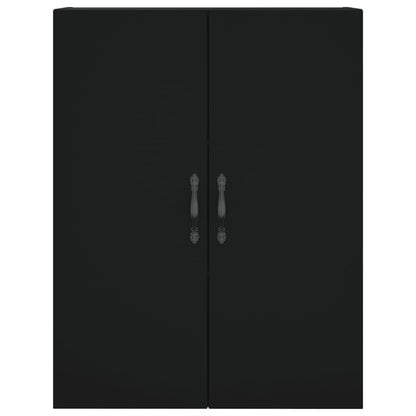 Skříň Highboard Černá 69,5 X 34 X 180 Cm Kompozitní Dřevo