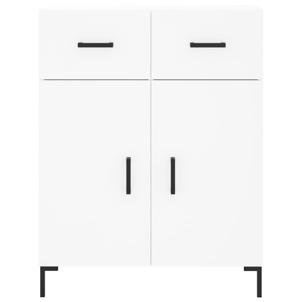 Skříň Highboard Bílá 69,5 X 34 X 180 Cm Kompozitní Dřevo