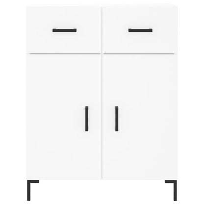 Skříň Highboard Bílá 69,5 X 34 X 180 Cm Kompozitní Dřevo
