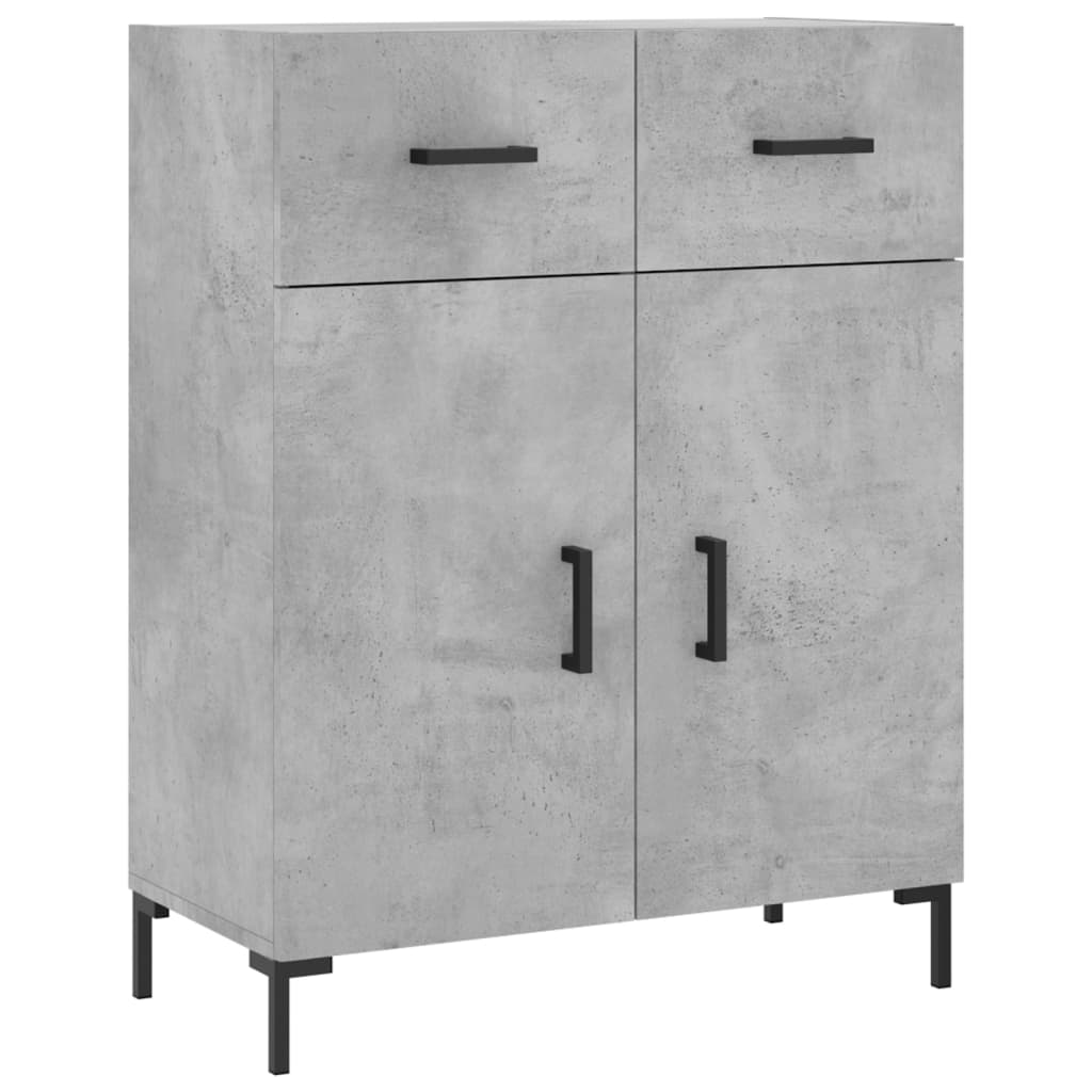 Skříň Highboard Betonově Šedá 69,5X34X180 Cm Kompozitní Dřevo
