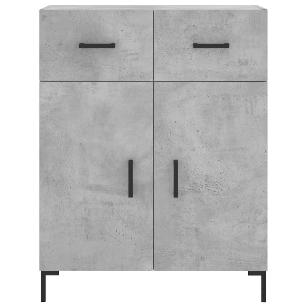 Skříň Highboard Betonově Šedá 69,5X34X180 Cm Kompozitní Dřevo