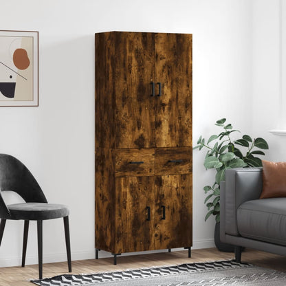 Skříň Highboard 69,5 X 34 X 180 Cm Kompozitní Dřevo