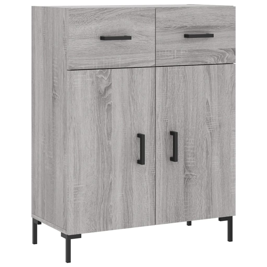 Skříň Highboard Šedá Sonoma 69,5 X 34 X 180 Cm Kompozitní Dřevo
