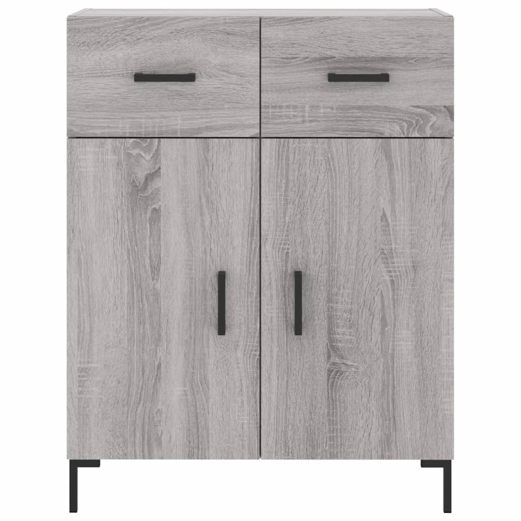 Skříň Highboard Šedá Sonoma 69,5 X 34 X 180 Cm Kompozitní Dřevo
