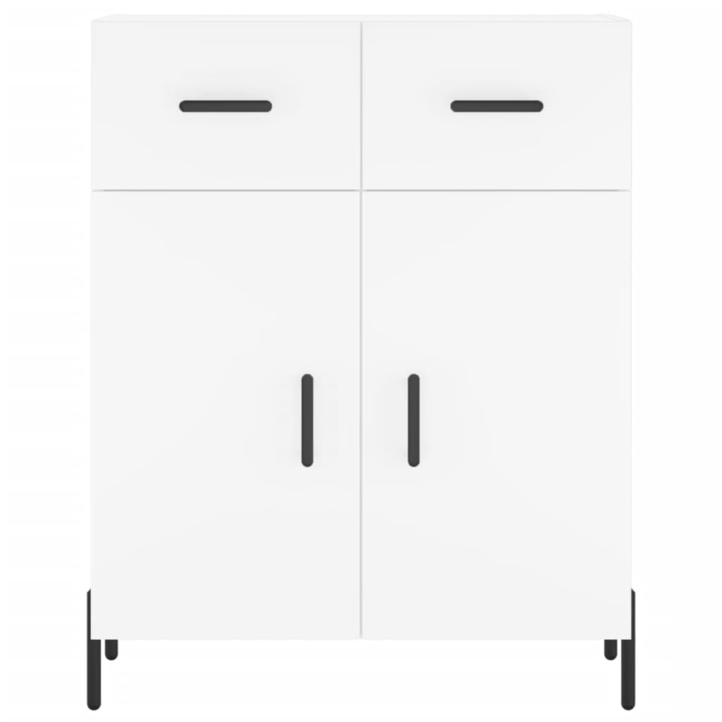 Skříň Highboard Bílá 69,5 X 34 X 180 Cm Kompozitní Dřevo
