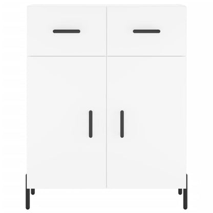Skříň Highboard Bílá 69,5 X 34 X 180 Cm Kompozitní Dřevo