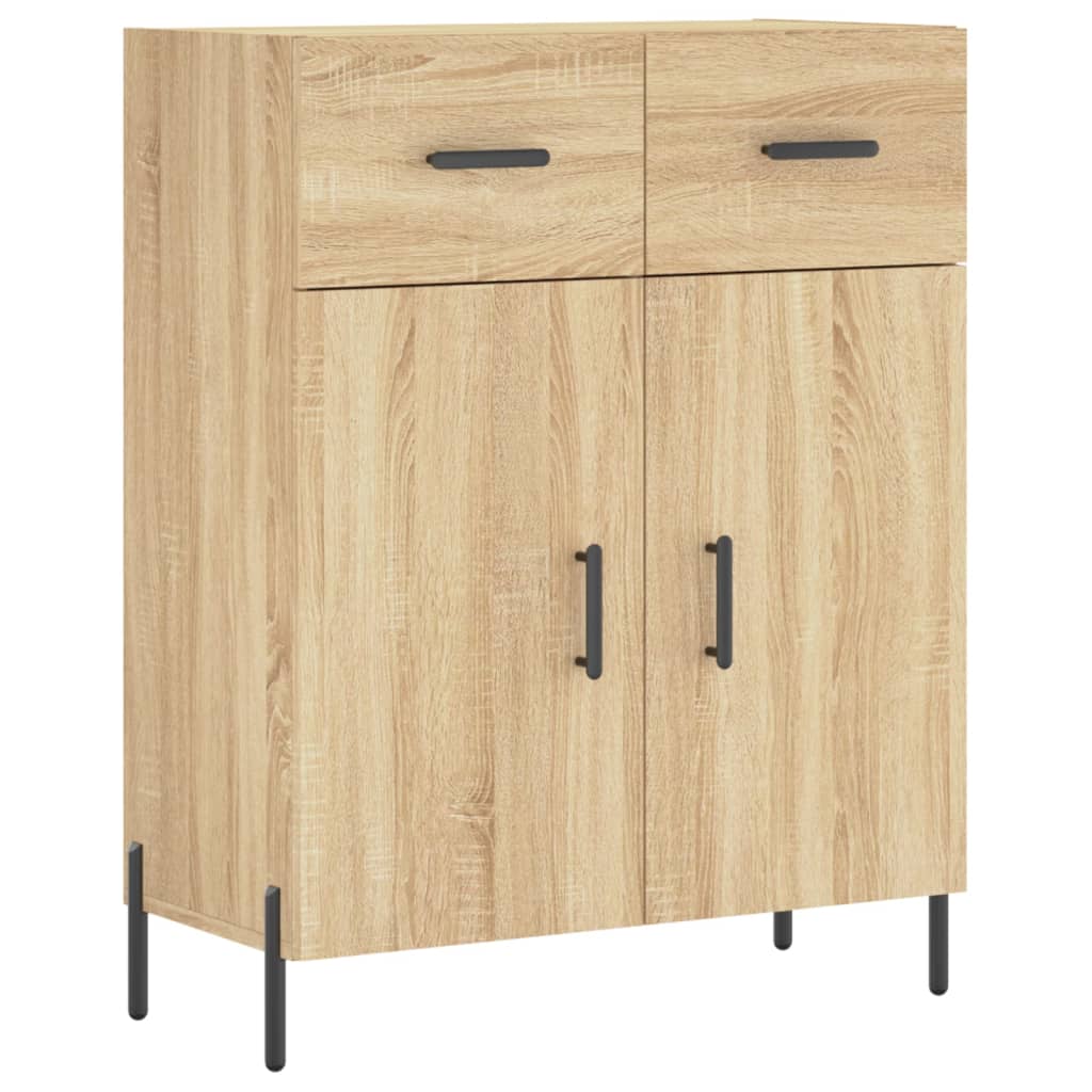 Skříň Highboard Dub Sonoma 69,5 X 34 X 180 Cm Kompozitní Dřevo