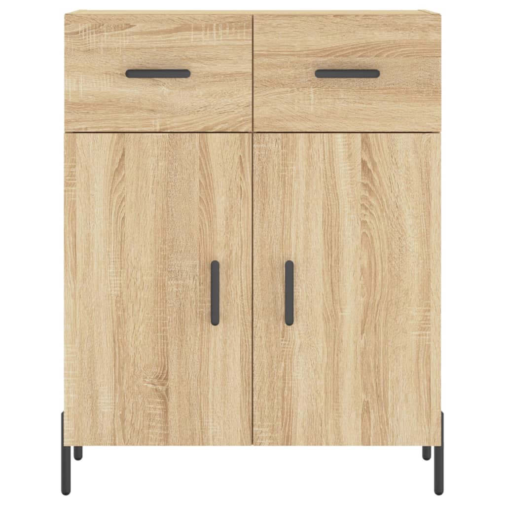 Skříň Highboard Dub Sonoma 69,5 X 34 X 180 Cm Kompozitní Dřevo