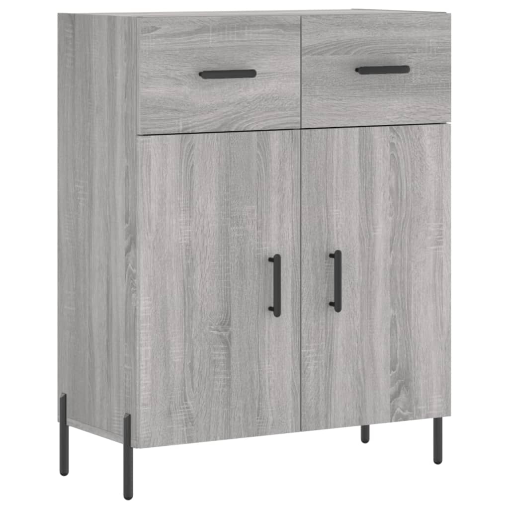 Skříň Highboard Šedá Sonoma 69,5 X 34 X 180 Cm Kompozitní Dřevo