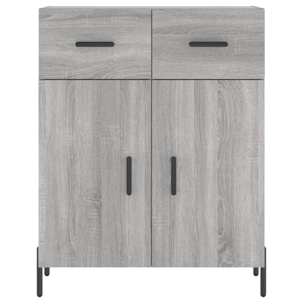 Skříň Highboard Šedá Sonoma 69,5 X 34 X 180 Cm Kompozitní Dřevo