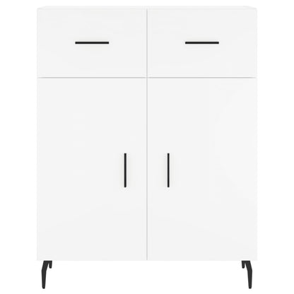 Skříň Highboard Bílá 69,5 X 34 X 180 Cm Kompozitní Dřevo