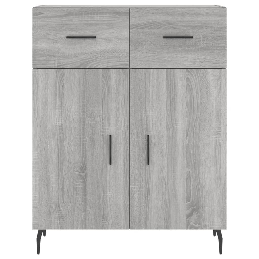 Skříň Highboard Šedá Sonoma 69,5 X 34 X 180 Cm Kompozitní Dřevo