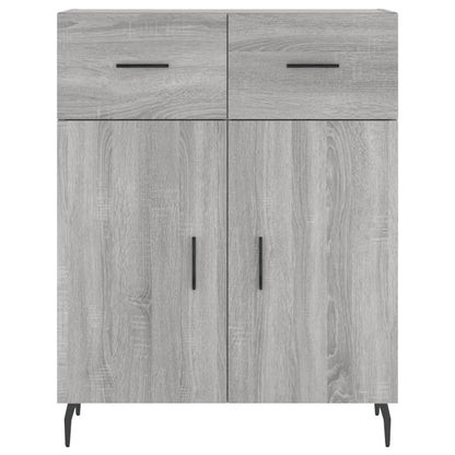 Skříň Highboard Šedá Sonoma 69,5 X 34 X 180 Cm Kompozitní Dřevo