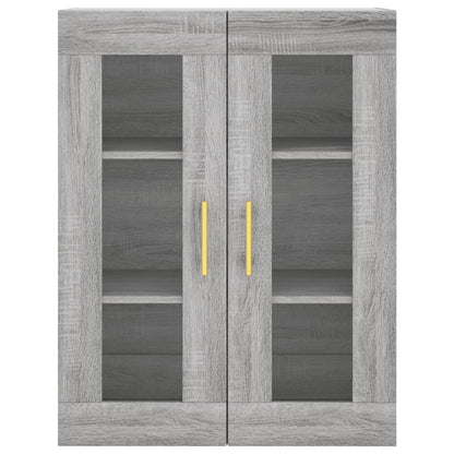 Skříň Highboard Šedá Sonoma 69,5 X 34 X 180 Cm Kompozitní Dřevo