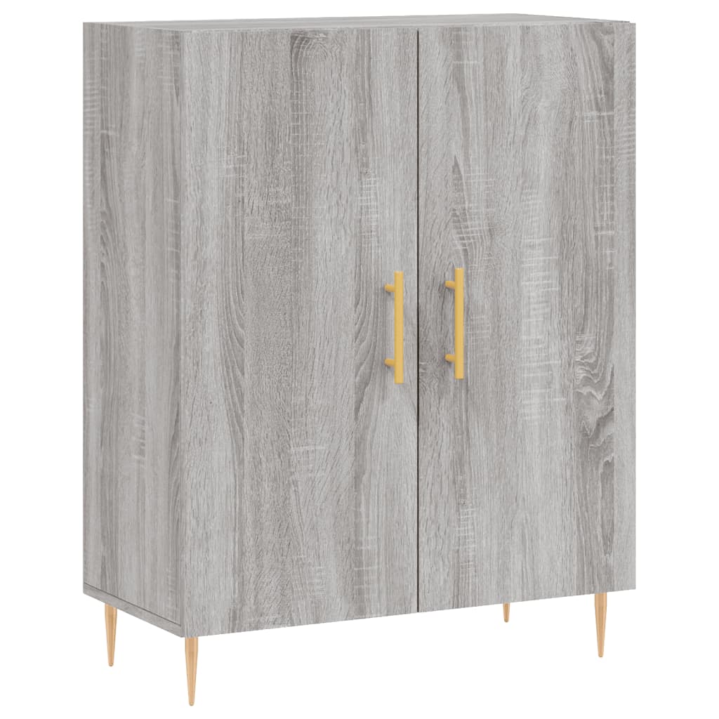 Skříň Highboard Šedá Sonoma 69,5 X 34 X 180 Cm Kompozitní Dřevo