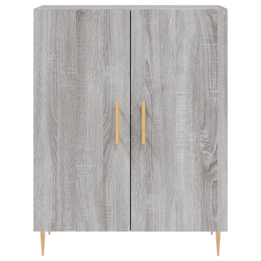 Skříň Highboard Šedá Sonoma 69,5 X 34 X 180 Cm Kompozitní Dřevo