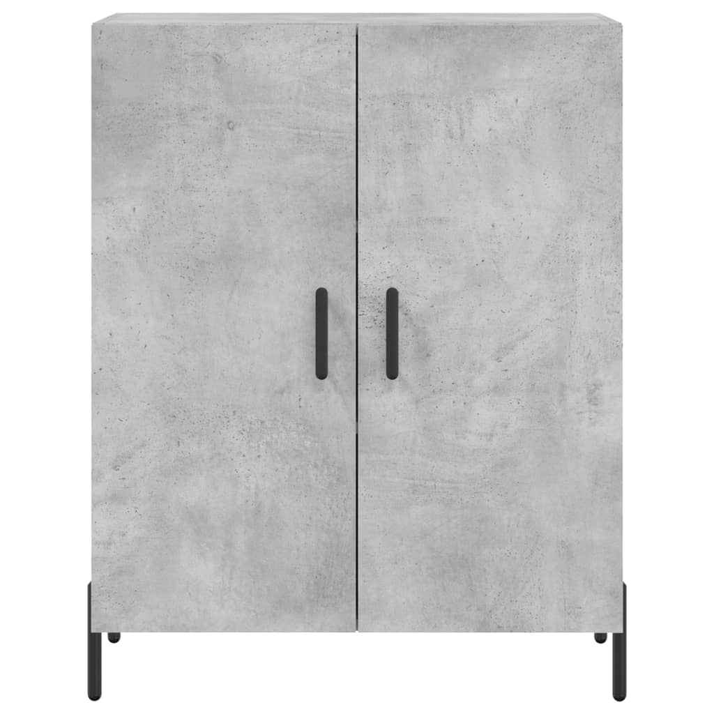 Skříň Highboard Betonově Šedá 69,5X34X180 Cm Kompozitní Dřevo