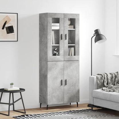 Skříň Highboard Betonově Šedá 69,5X34X180 Cm Kompozitní Dřevo