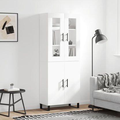 Skříň Highboard Betonově Šedá 69,5X34X180 Cm Kompozitní Dřevo