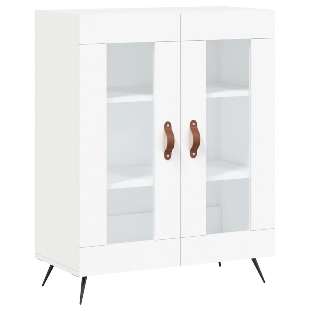 Skříň Highboard Bílá 69,5 X 34 X 180 Cm Kompozitní Dřevo