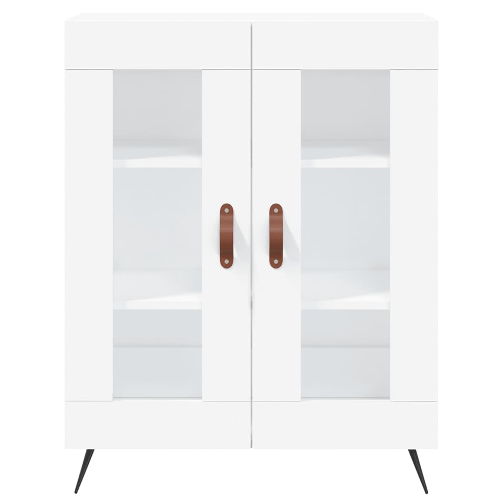 Skříň Highboard Bílá 69,5 X 34 X 180 Cm Kompozitní Dřevo