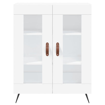 Skříň Highboard Bílá 69,5 X 34 X 180 Cm Kompozitní Dřevo