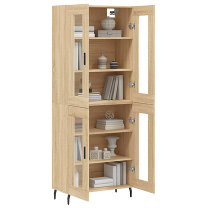 Skříň Highboard Dub Sonoma 69,5 X 34 X 180 Cm Kompozitní Dřevo