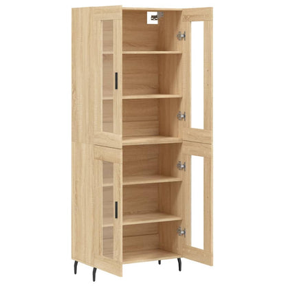 Skříň Highboard Dub Sonoma 69,5 X 34 X 180 Cm Kompozitní Dřevo