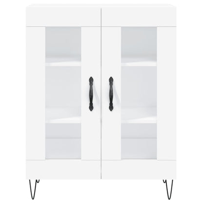 Skříň Highboard Bílá 69,5 X 34 X 180 Cm Kompozitní Dřevo