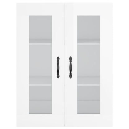 Skříň Highboard Lesklá Bílá 69,5 X 34 X 180 Cm Kompozitní Dřevo