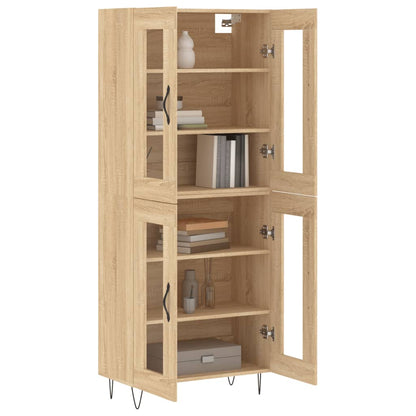 Skříň Highboard Dub Sonoma 69,5 X 34 X 180 Cm Kompozitní Dřevo