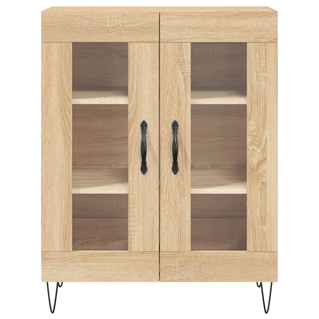 Skříň Highboard Dub Sonoma 69,5 X 34 X 180 Cm Kompozitní Dřevo