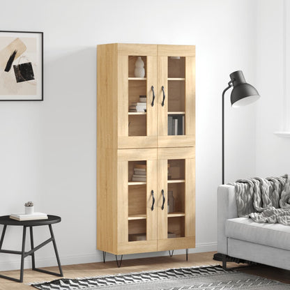 Skříň Highboard Dub Sonoma 69,5 X 34 X 180 Cm Kompozitní Dřevo