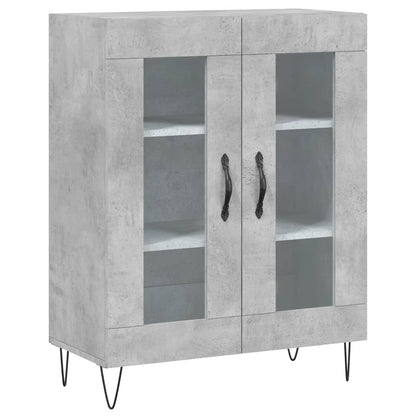 Skříň Highboard Betonově Šedá 69,5X34X180 Cm Kompozitní Dřevo