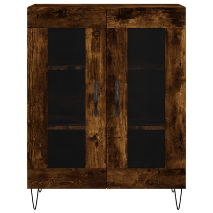 Skříň Highboard Kouřový Dub 69,5 X 34 X 180 Cm Kompozitní Dřevo