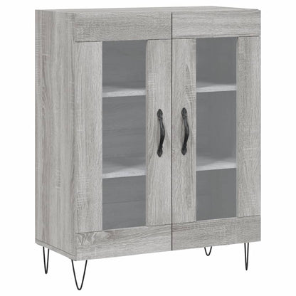 Skříň Highboard Šedá Sonoma 69,5 X 34 X 180 Cm Kompozitní Dřevo