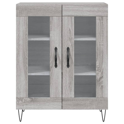 Skříň Highboard Šedá Sonoma 69,5 X 34 X 180 Cm Kompozitní Dřevo