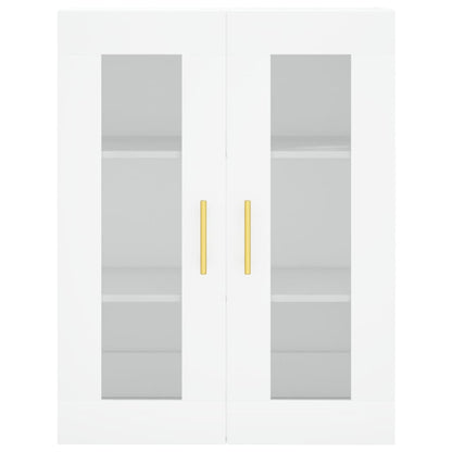 Skříň Highboard Bílá 69,5 X 34 X 180 Cm Kompozitní Dřevo