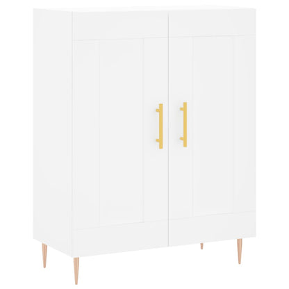 Skříň Highboard Bílá 69,5 X 34 X 180 Cm Kompozitní Dřevo