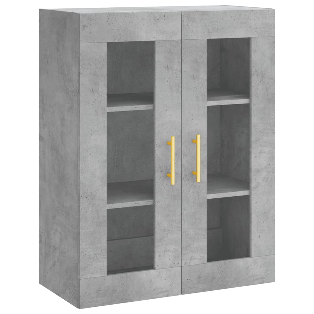 Skříň Highboard Betonově Šedá 69,5X34X180 Cm Kompozitní Dřevo