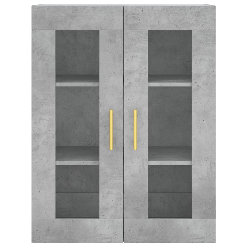 Skříň Highboard Betonově Šedá 69,5X34X180 Cm Kompozitní Dřevo
