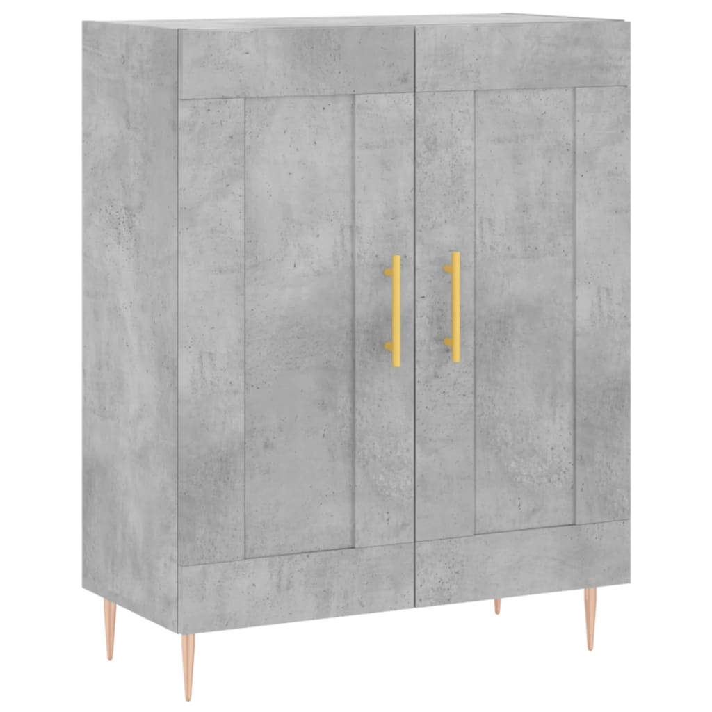 Skříň Highboard Betonově Šedá 69,5X34X180 Cm Kompozitní Dřevo
