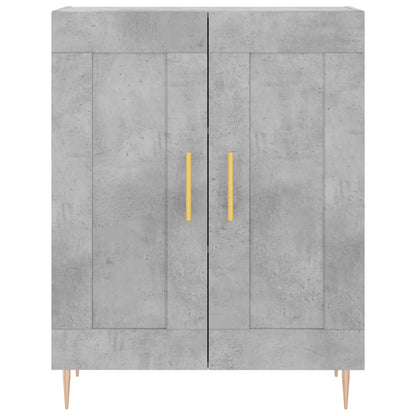 Skříň Highboard Betonově Šedá 69,5X34X180 Cm Kompozitní Dřevo